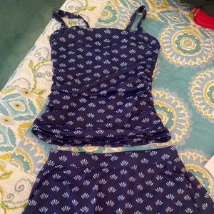 Talbots two piece skirted Miracle Suit light control